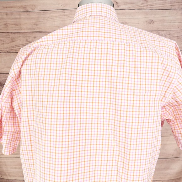 TAILORBYRD COLLECTION SHORT SLEEVE CHECK BUTTON DOWN SHIRT MENS SZ L LARGE - Picture 6 of 8